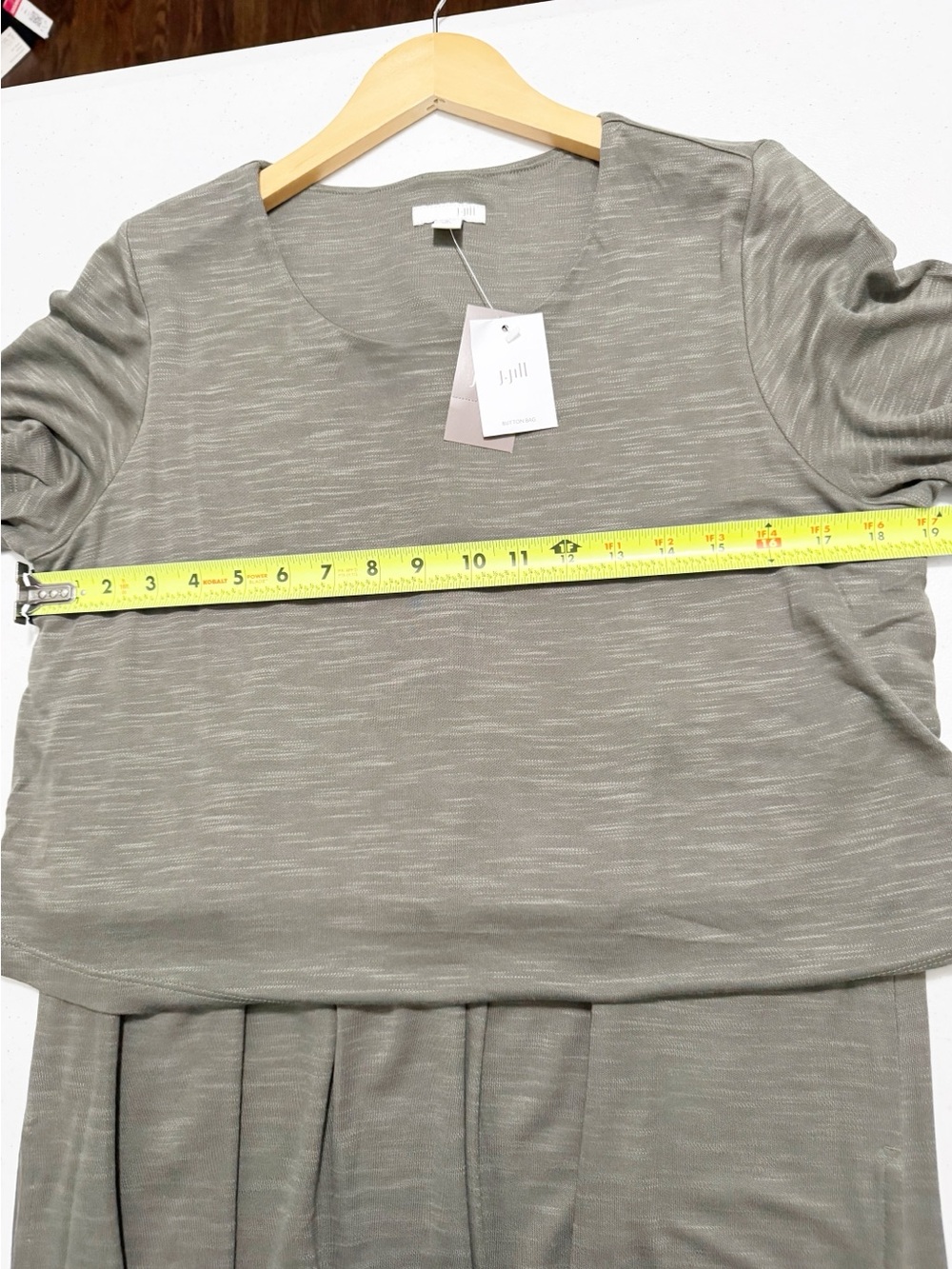 J. Jill Layered Button Back Dress English Moss NWT MT Medium Tall - Picture 7 of 12